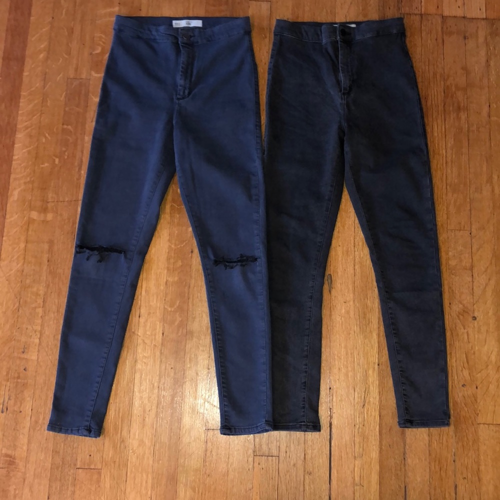 2 pair of Topshop ‘Joni’ jeans